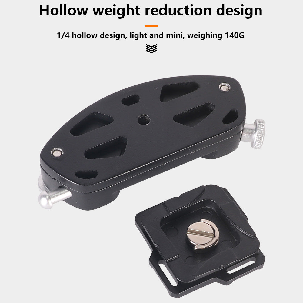 Z026 Aluminum Alloy 1 / 4 Screw Quick Release Plate Backpack Belt DSLR Camera Mount Buckle - Blue