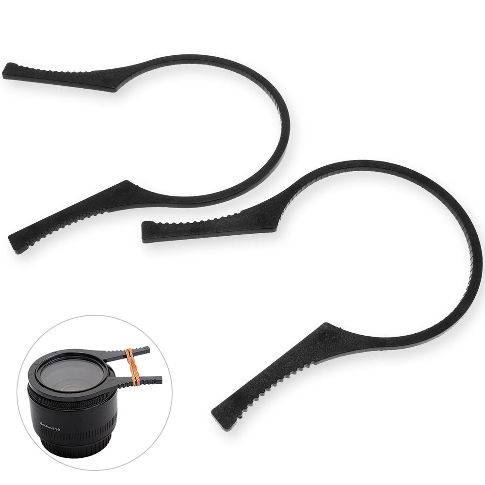 LJ1173 2Pcs for 48mm-58mm Caliber Lens Filter Wrench Plastic Removal Tool Camera UV Lens Filter Clamps