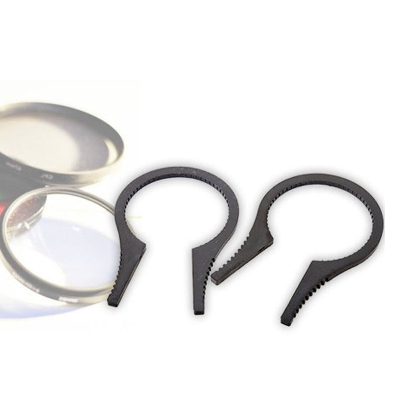 LJ1173 2Pcs for 48mm-58mm Caliber Lens Filter Wrench Plastic Removal Tool Camera UV Lens Filter Clamps