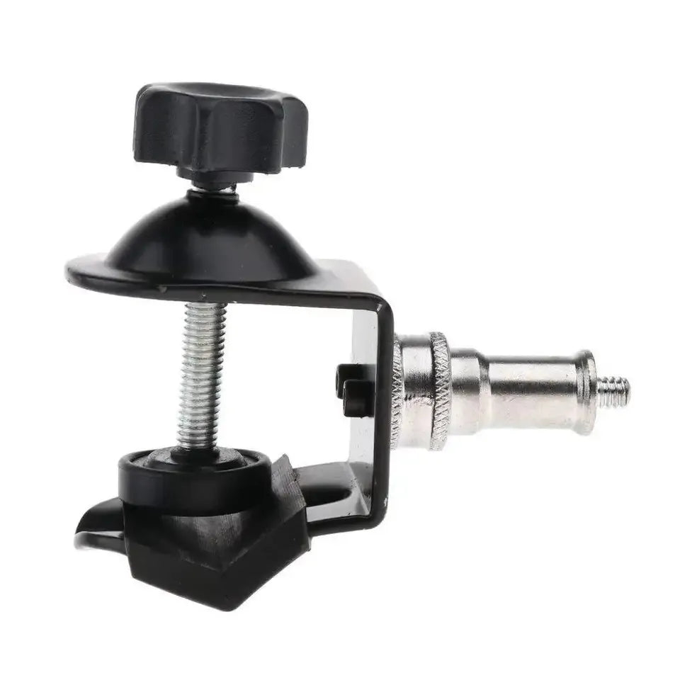J400 For Camera Light Stand Mount Photography Studio Light U-Shape Clamp with Iron 1 / 4" Screw, Ball Head Bracket