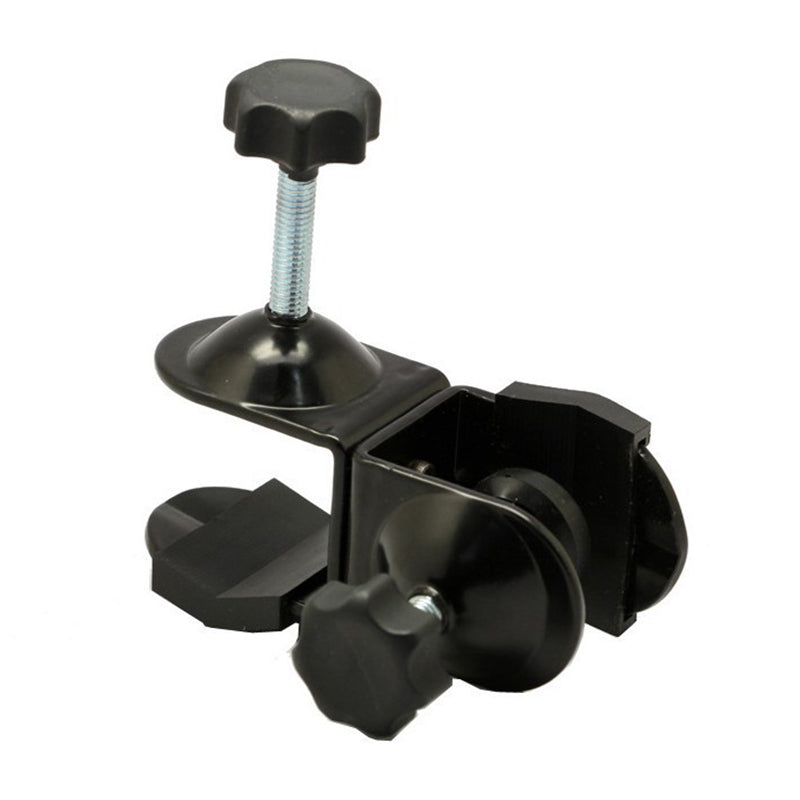 J002 Flash / Camera Clamp Mount with Ball Head, 1 / 4" Screw Photography Light Heavy Duty Double U-Shape Clip Adapter