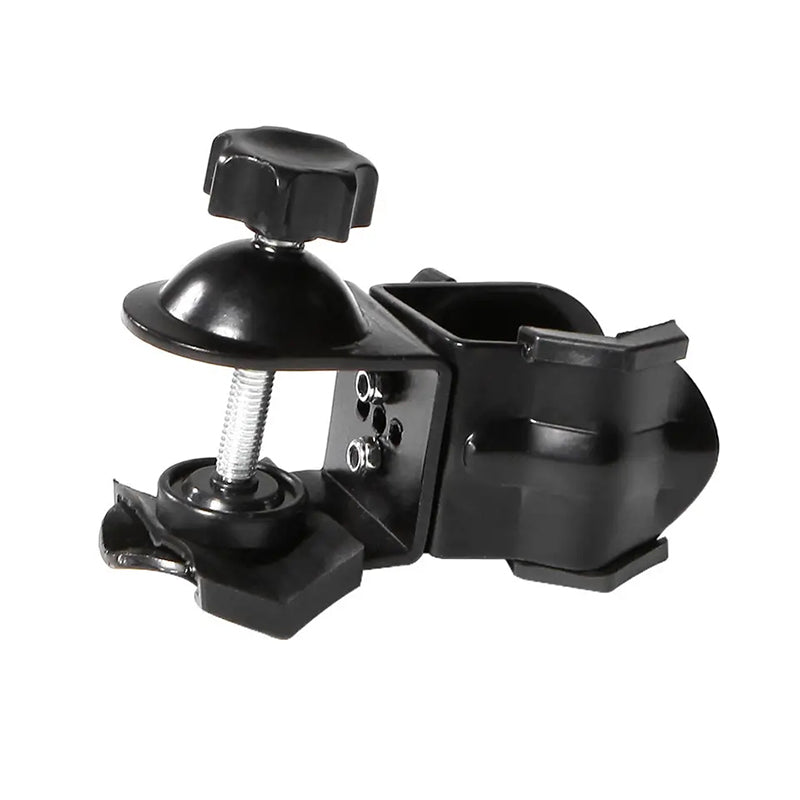 J002 Flash / Camera Clamp Mount with Ball Head, 1 / 4" Screw Photography Light Heavy Duty Double U-Shape Clip Adapter