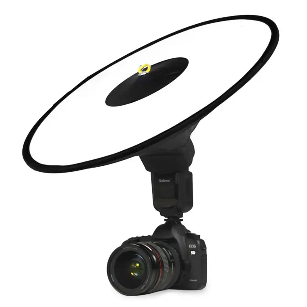 K024 Universal 44cm Round Studio Flash Softbox Speedlite Diffuser Reflector Strap for Canon Nikon Sony