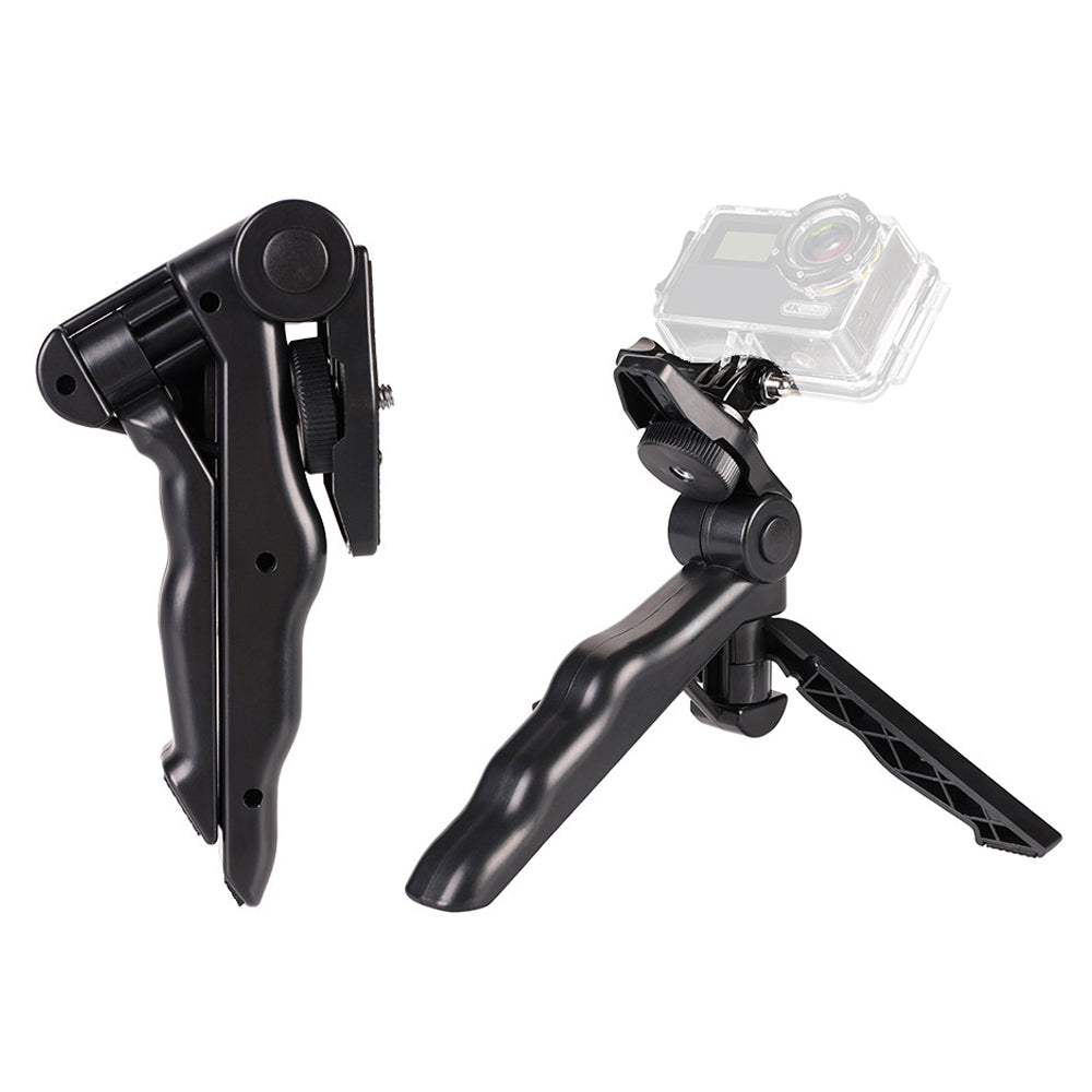A003 ABS Plastic Desktop Tripod Folding Bracket Action Camera Grip Handle for GoPro
