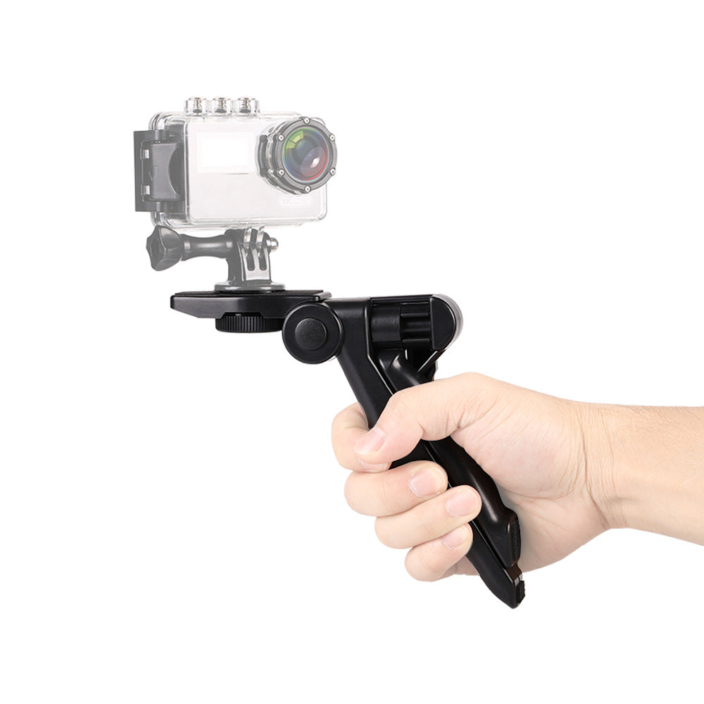 A003 ABS Plastic Desktop Tripod Folding Bracket Action Camera Grip Handle for GoPro