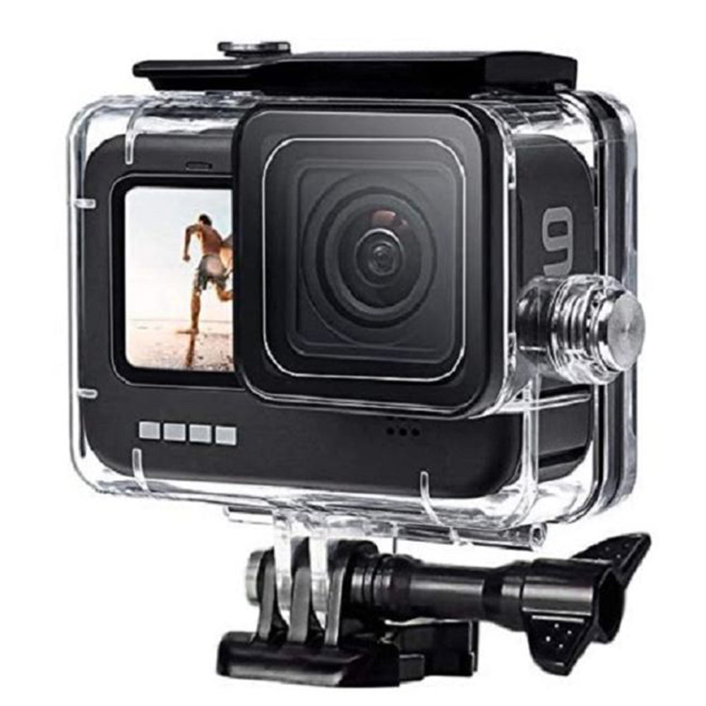 Uniqkart for GoPro Hero 9 / 10 / 11 Clear Design Waterproof Acrylic+Tempered glass Housing Case Camera Underwater Diving Cover