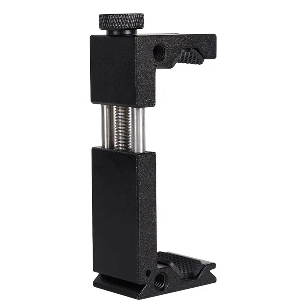 D042 Cold Shoe Adjustable Clamp Metal Phone Holder Bracket Tripod Mount Adapter