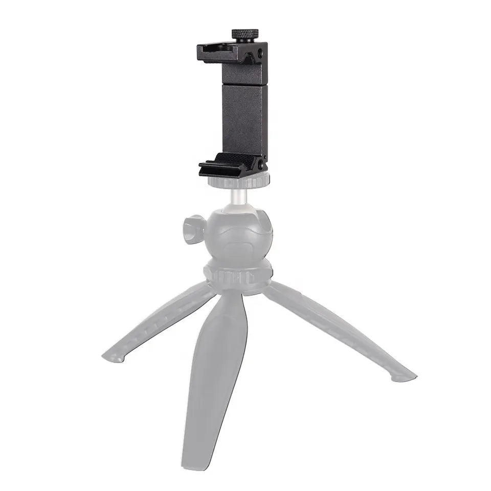 D042 Cold Shoe Adjustable Clamp Metal Phone Holder Bracket Tripod Mount Adapter