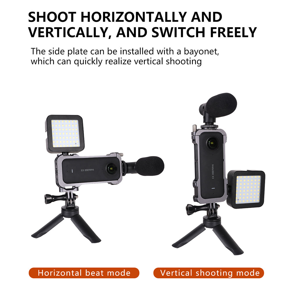 Z050 for Insta360 X3 Aluminum Alloy Cage Action Camera Anti-drop Protective Frame