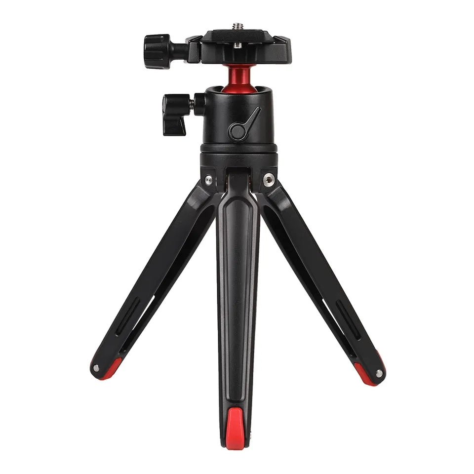 A006 Mini Portable Aluminum Alloy SLR Camera Stand 3 / 8 to 1 / 4 Screw Gimbal Tripod
