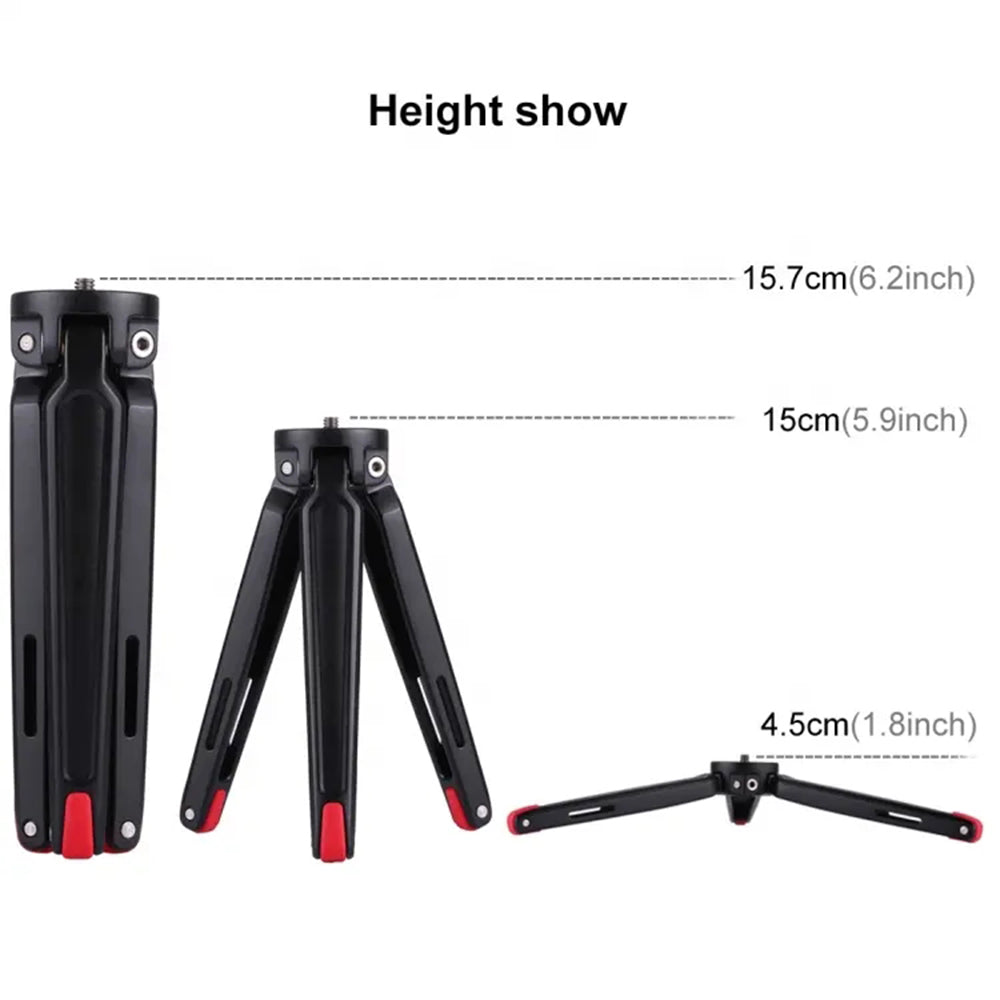 A007 Portable Aluminum Alloy Camera Mobile Phone Stand Foldable Desktop Tripod