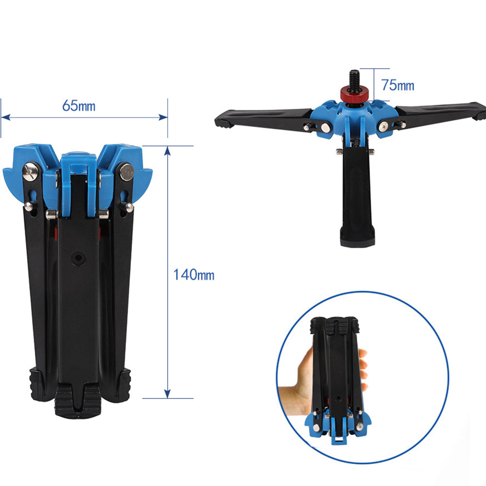 A005 Portable Foldable Tripod Aluminum Alloy DSLR Camera Phone Stand 3 / 8 Screw Monopod Mount Connector