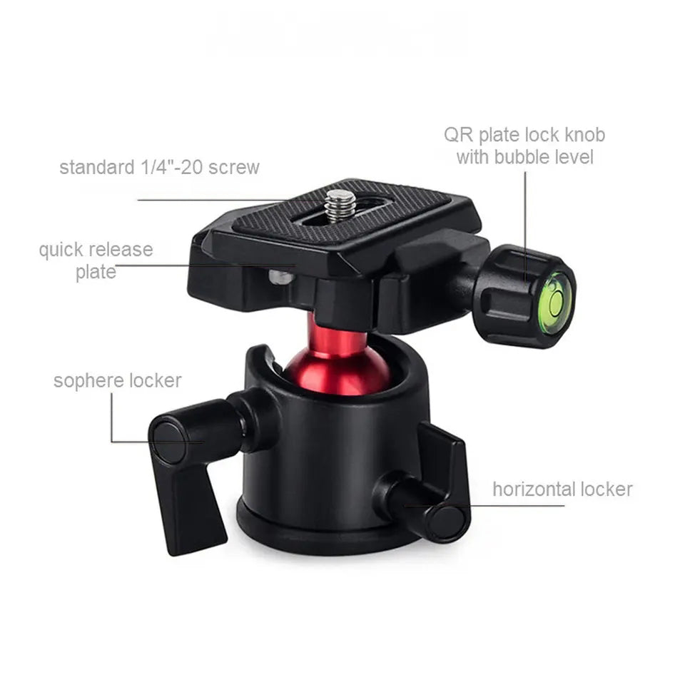 3308 360 Degree Rotating Panoramic Ball Head for DSLR Camera Tripod Monopod with 1 / 4 to 3 / 8 Adapter