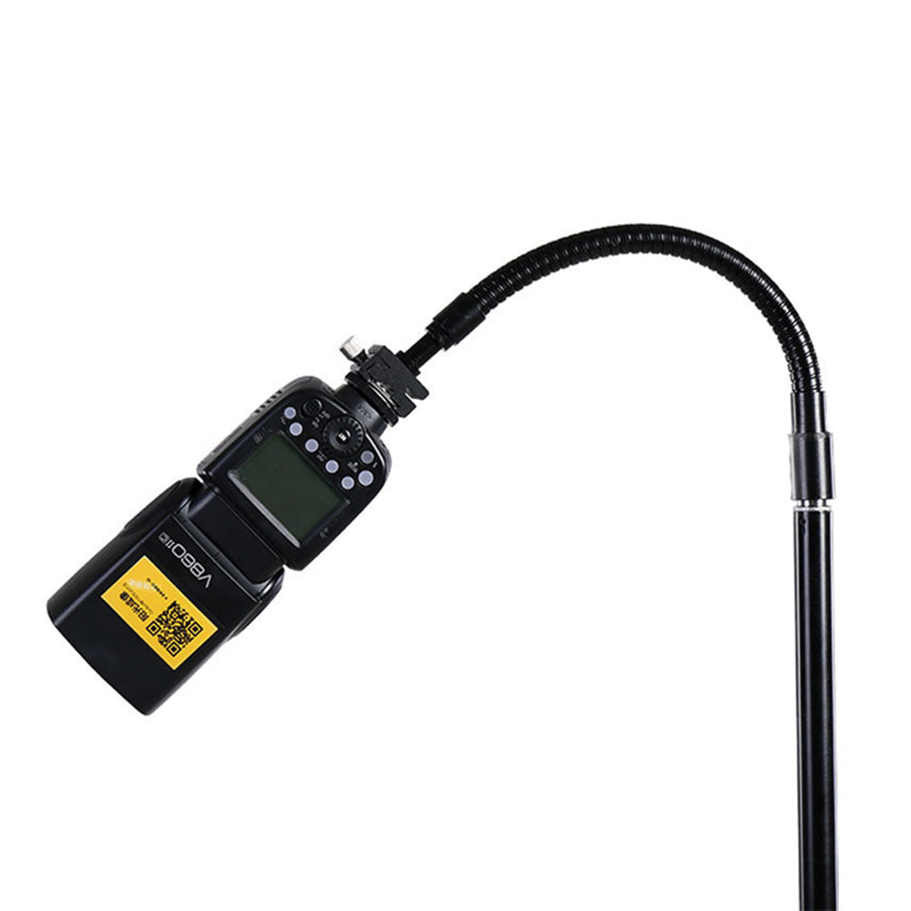 J013 Universal SLR Camera Holder Adapter with 1 / 4" Screw Metal Flash Stand Bracket Horizontal Arm