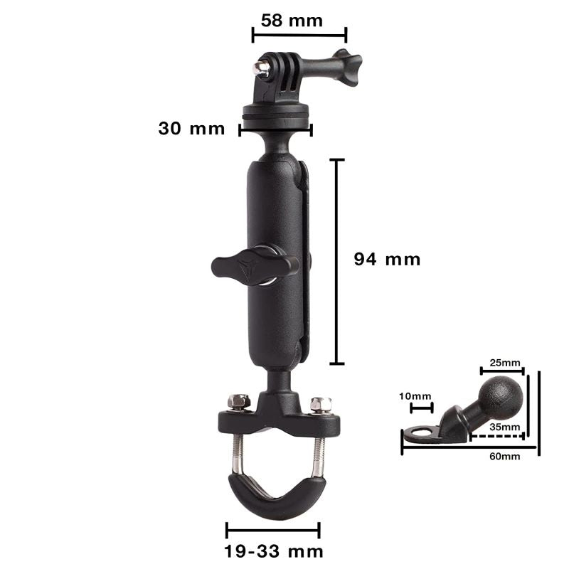 Uniqkart for GoPro Motorcycle Bicycle Holder Handlebar Mount Bracket Action Camera Accessories