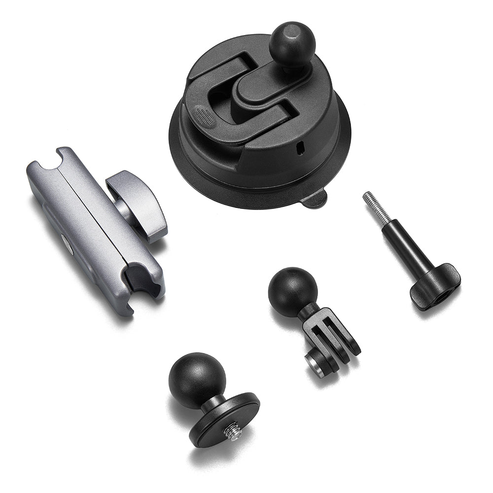 Uniqkart for GoPro Action Camera Car Mount Sucker Bracket Aluminum Alloy + Nylon Camera Phone Holder Stand