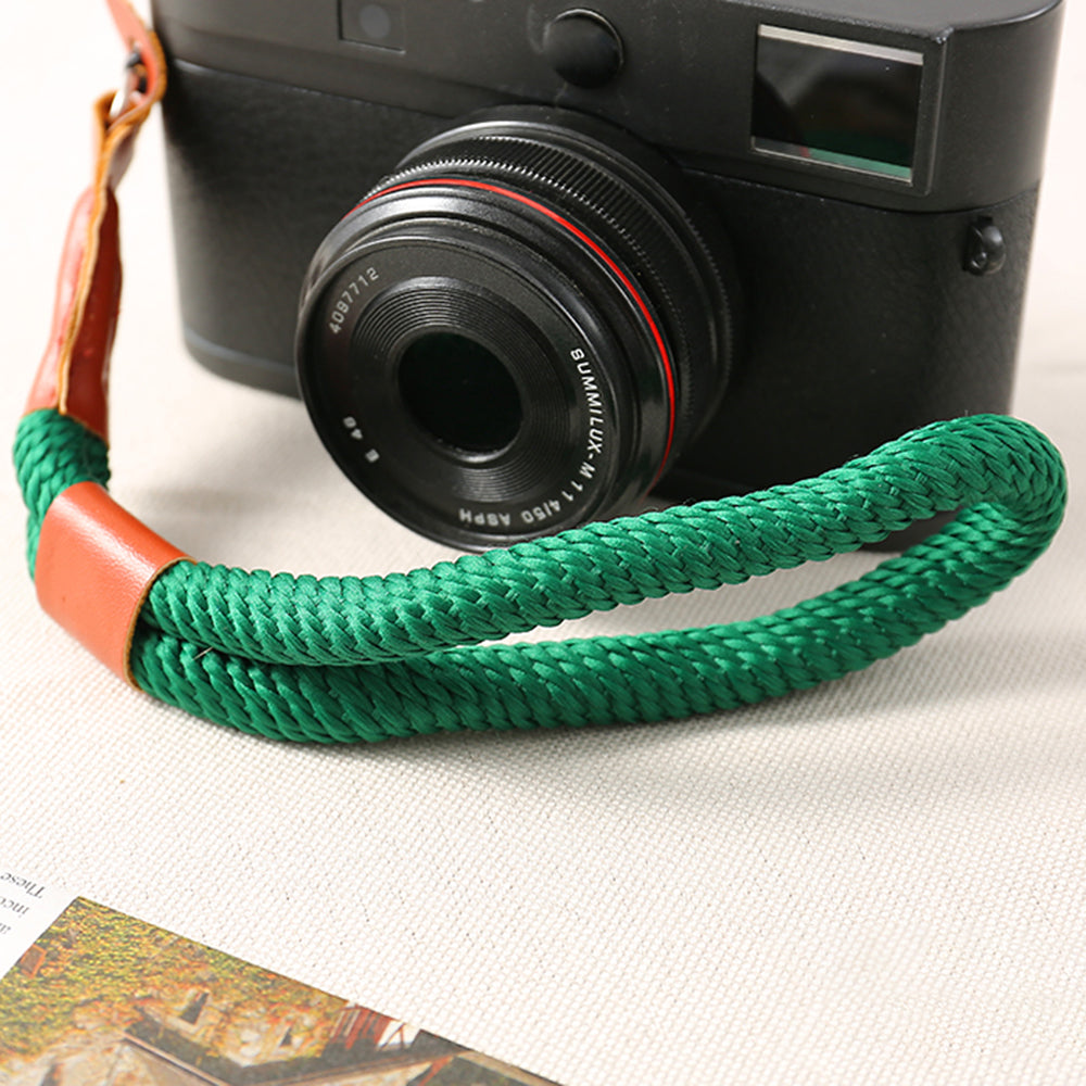 SZ02 SLR Camera Hand Strap Camera Carrying Lanyard Anti-lost Braided Wrist Rope - Green