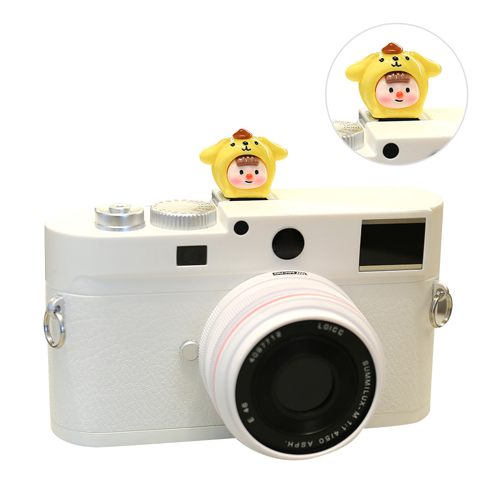 Resin+PVC Cute Cartoon Hot Shoe Protection Cover SLR Camera Dustproof Hot Shoe Cap - Animal Girl / Yellow