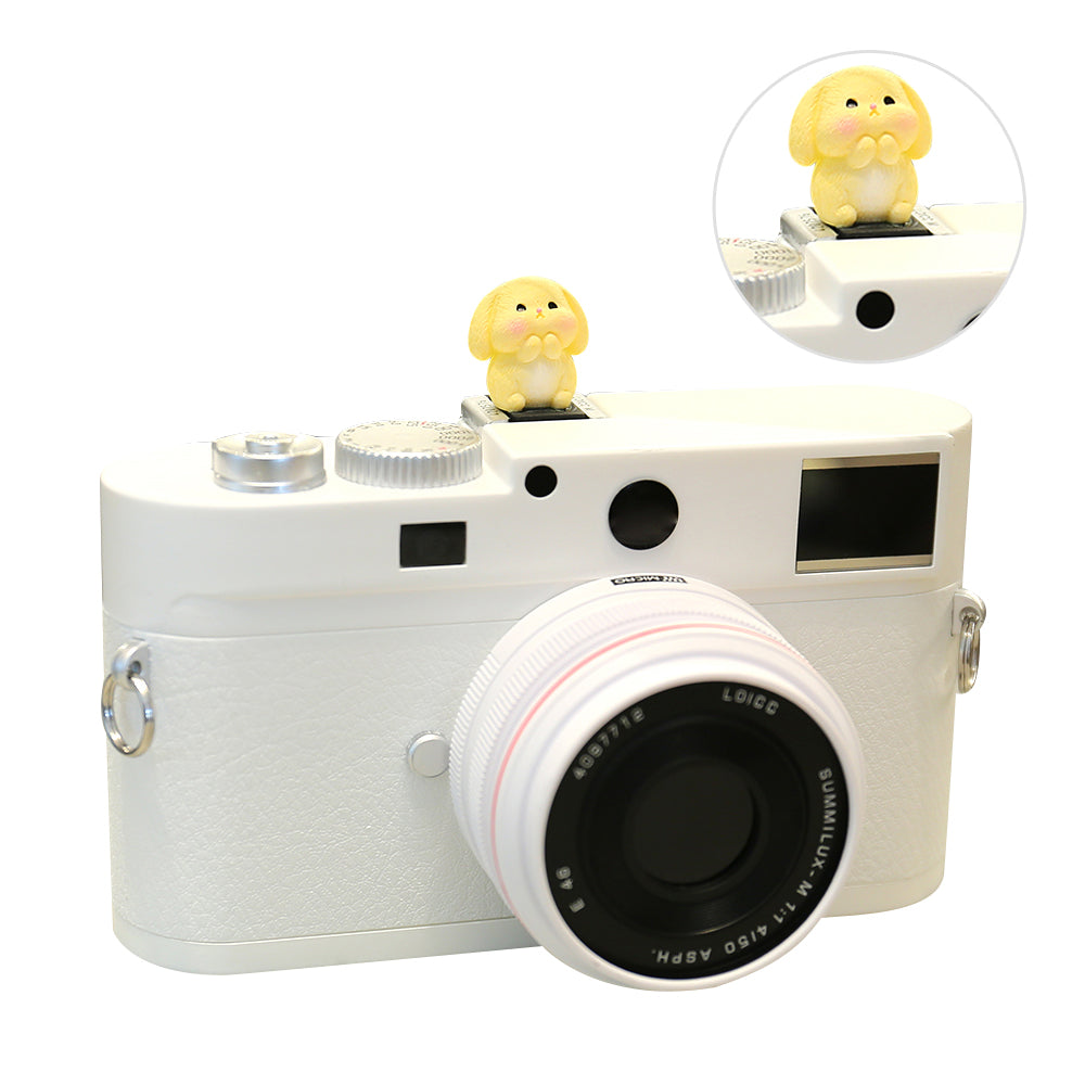 Resin+PVC Cute Cartoon Hot Shoe Protection Cover SLR Camera Dustproof Hot Shoe Cap - Cute Yellow Rabbit