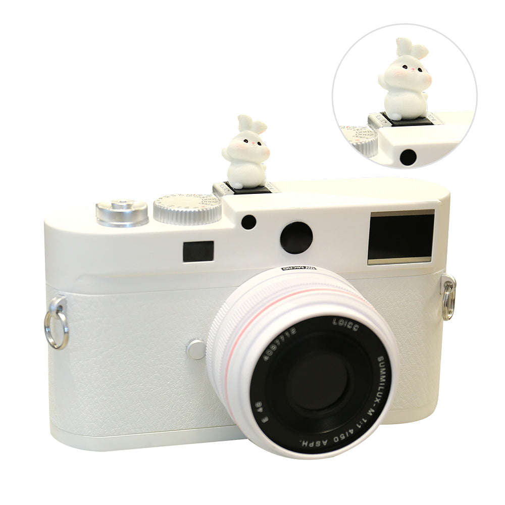 Resin+PVC Cute Cartoon Hot Shoe Protection Cover SLR Camera Dustproof Hot Shoe Cap - Waving Hand Rabbit