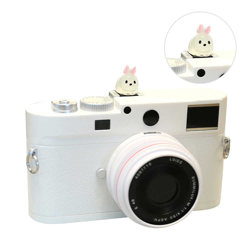 Resin+PVC Cute Cartoon Hot Shoe Protection Cover SLR Camera Dustproof Hot Shoe Cap - Luminous Rabbit A