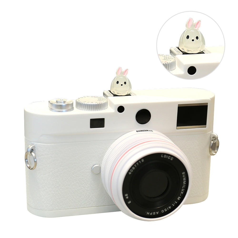 Resin+PVC Cute Cartoon Hot Shoe Protection Cover SLR Camera Dustproof Hot Shoe Cap - Luminous Rabbit B