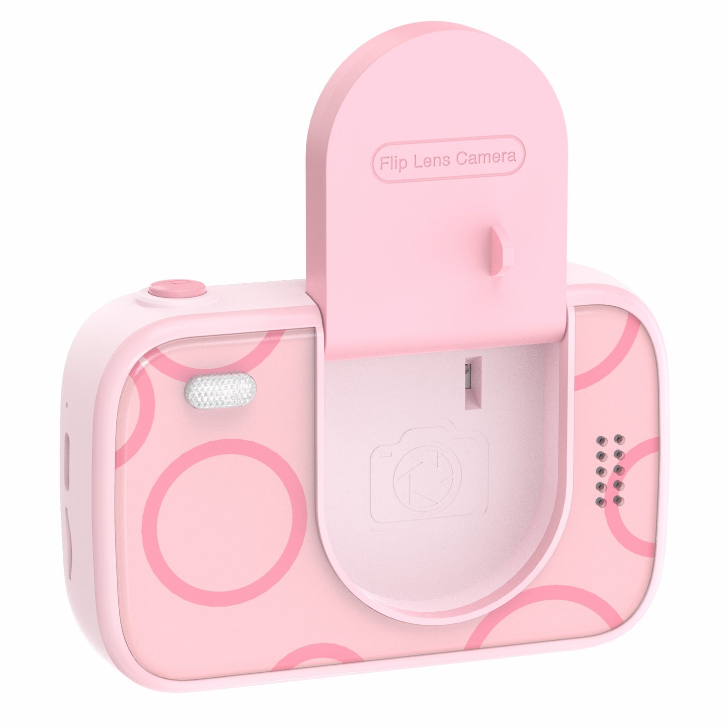 H19 2.4 inch Screen Children Camera 180-Degree Flip Camera Len with Tripod, Support 32G Memory Card - Pink