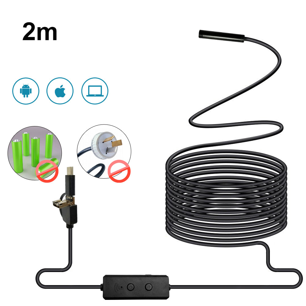 F160 2M Semi-Rigid WiFi Borescope 2.0MP 720P HD Endoscope Inspection Camera