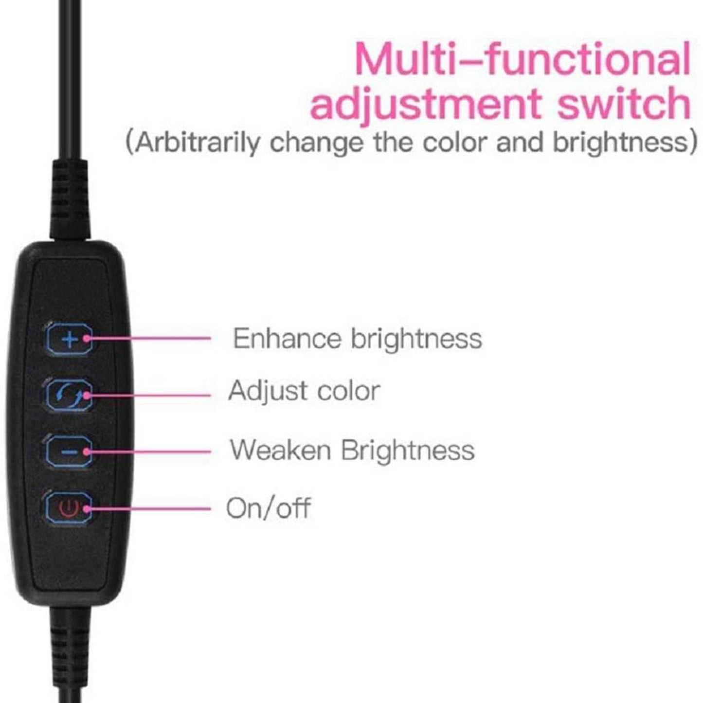 3-in-1 3.5inch Selfie Ring Light+Phone Holder+Webcam Stand with Flexible Gooseneck Arm for Video Conference YouTube Live Streaming Online Meeting Vlogging