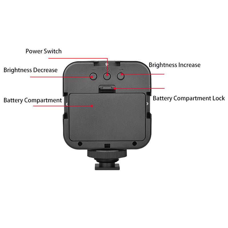 Yelangu LED01 49 LED Fill Light 6500K LED Video Light for DSLR Camera Video Camcorder Smartphone