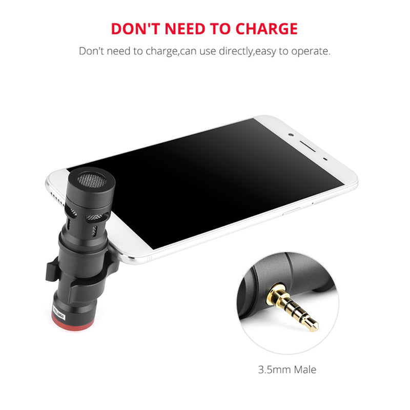 Yelangu MIC06 Mobile Microphone Mini Microphone Smartphone Studio Interview Recording Mic