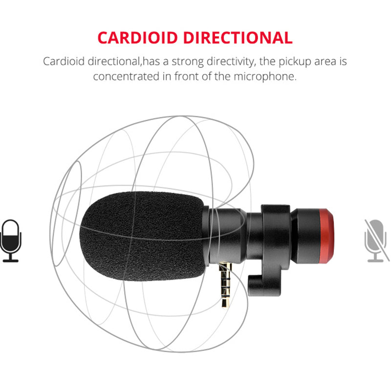 Yelangu MIC06 Mobile Microphone Mini Microphone Smartphone Studio Interview Recording Mic