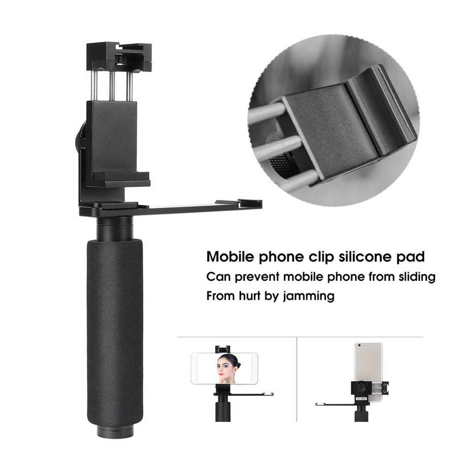 Yelangu PC08 Live Stream Universal Tripod Head Outdoor Shooting Mount Tripod Accessory for Smartphone and Camera