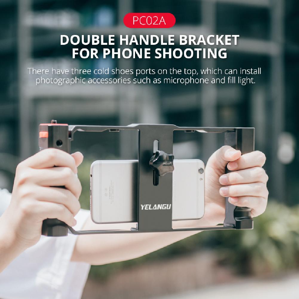 Yelangu PC02A Double Handle Bracket Camera Video Cage Professional Cage for Smartphone (YLG0901C)