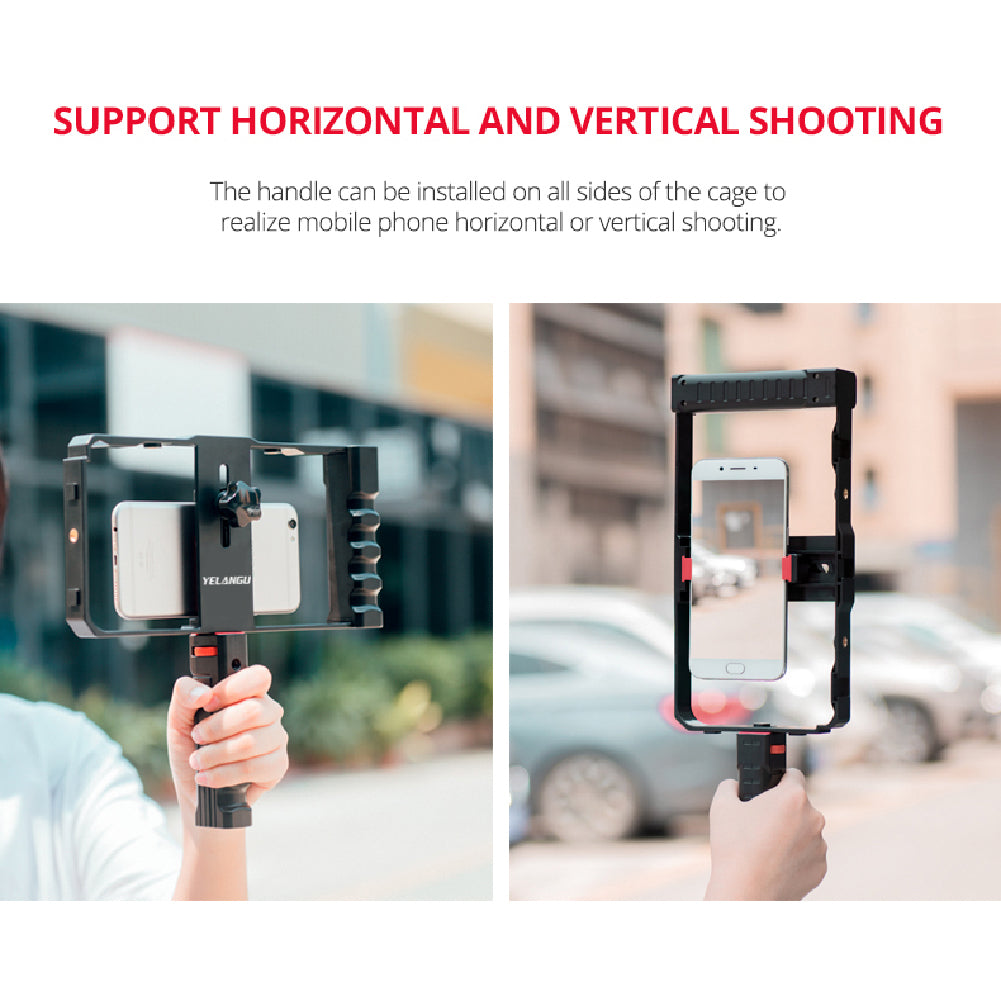 Yelangu PC02A Double Handle Bracket Camera Video Cage Professional Cage for Smartphone (YLG0901C)