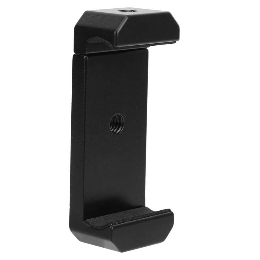 Aluminum Alloy Mobile Phone Clip Holder with 1/4 inch Screw Hole for Tripod Microphone Fill Light