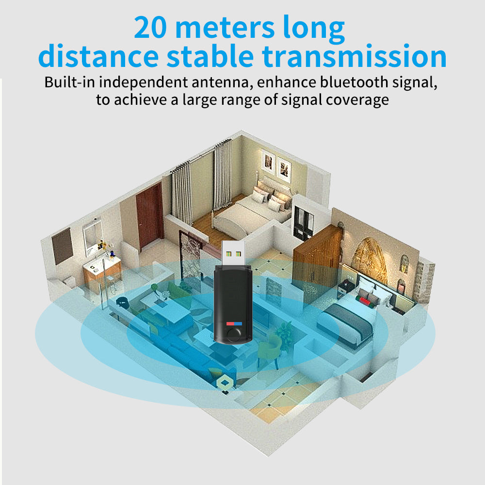 BT-09C USB Plug and Play Bluetooth 5.2 Adapter Wireless Audio Transmitter for Nintendo Switch/PS4/PS5