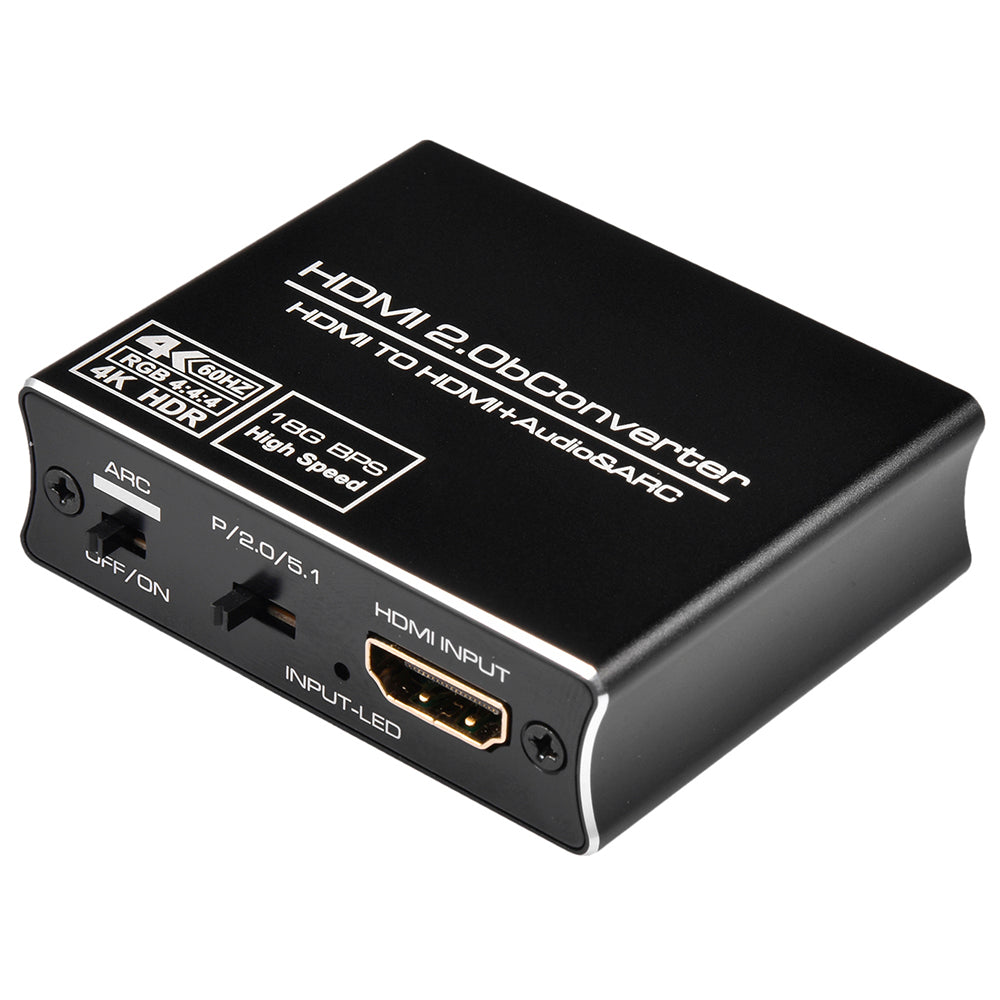 NK-331M 4K HDMI to HDMI Audio Extractor Splitter Optical Toslink SPDIF + RCA L/R Stereo Converter Adapter with 3.5mm Output