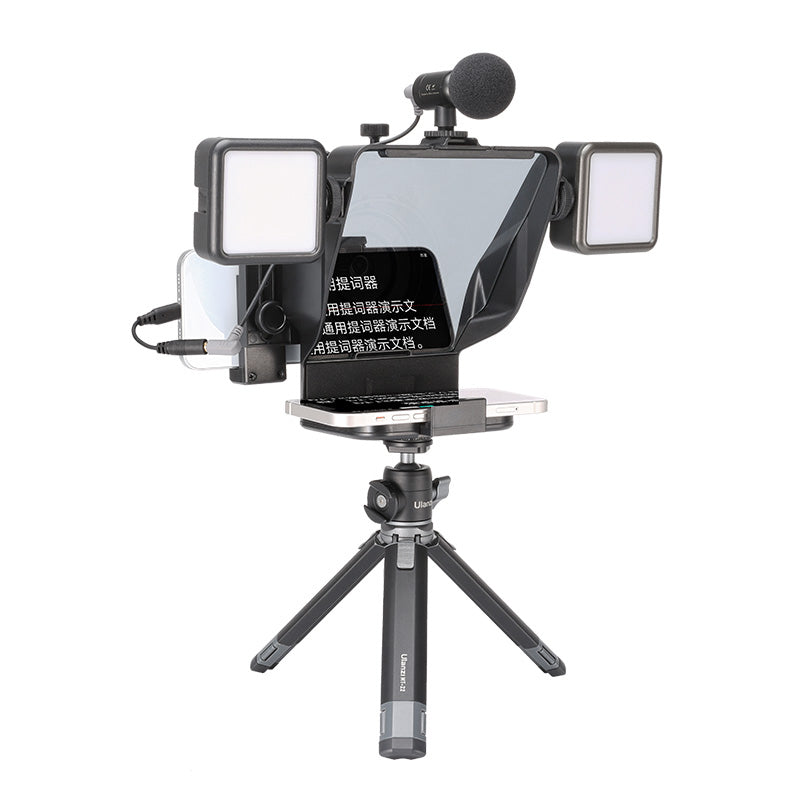 Portable Wide Screen Camera Teleprompter for Video Recording Interview Live Streaming