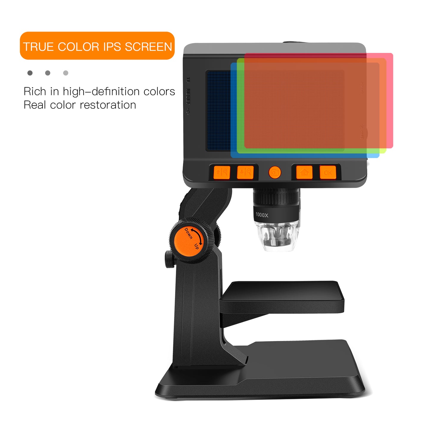 P110 4.3-inch Screen 1000X 8LED High-definition 1080P Rechargeable Digital Microscope Magnifying Glass