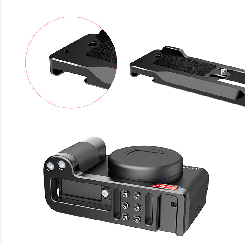 Uniqkart Quick Release L Plate Vlog Live Streaming Camera Hand Grip for Sony ZV1