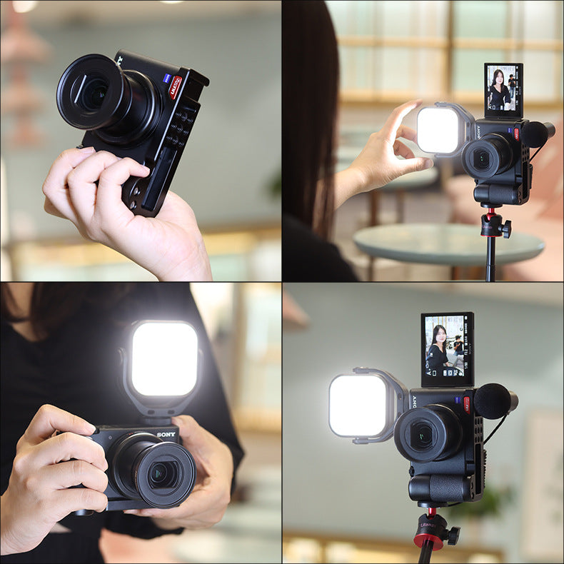 Uniqkart Quick Release L Plate Vlog Live Streaming Camera Hand Grip for Sony ZV1