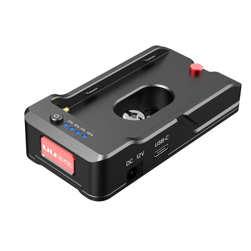 UURIG 12V/7.4V Dual DC Port External Battery Power Supply Base for SLR Camera