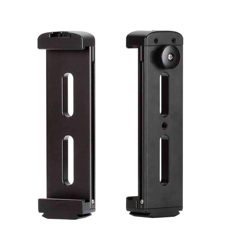 Portable Metal Tablet Holder Clip with Cold Shoe 1/4 Screw Hole Mount for Photography Video Recording