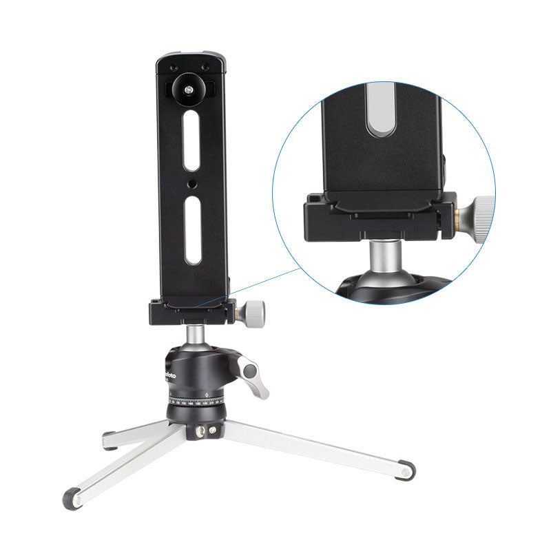 Portable Metal Tablet Holder Clip with Cold Shoe 1/4 Screw Hole Mount for Photography Video Recording