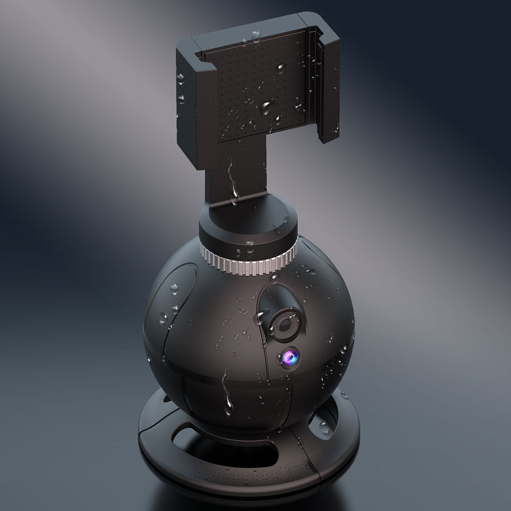 YT-10 Smart Auto Tracking Phone Stand Holder Spherical Shaped 360-degree Rotation AI Face Motion Tracking Phone Mount for Selfies Vlog Shooting Live Streaming
