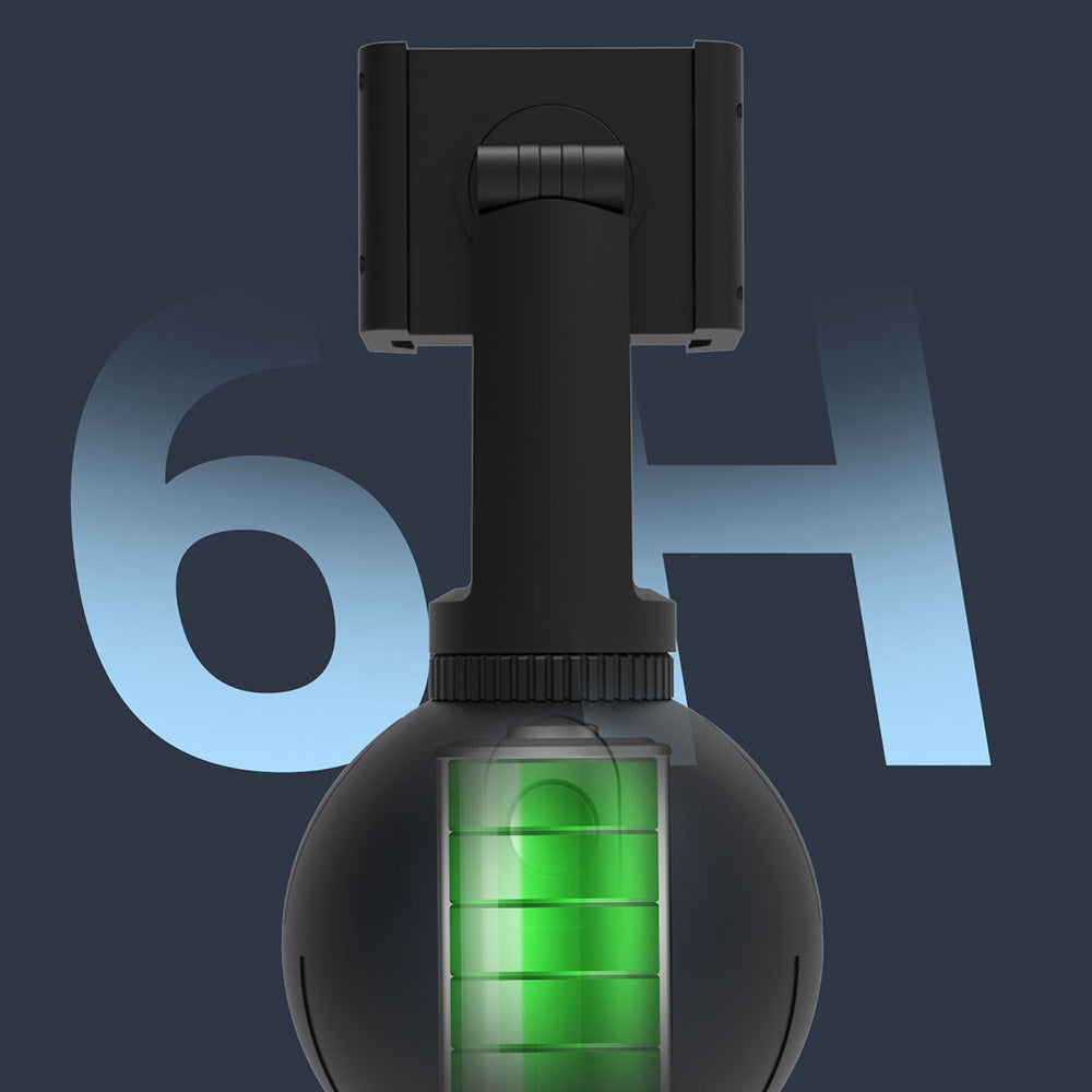 YT-10 Smart Auto Tracking Phone Stand Holder Spherical Shaped 360-degree Rotation AI Face Motion Tracking Phone Mount for Selfies Vlog Shooting Live Streaming