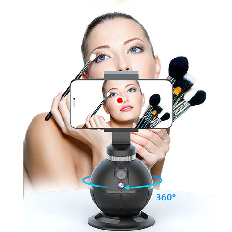 YT-10 Smart Auto Tracking Phone Stand Holder Spherical Shaped 360-degree Rotation AI Face Motion Tracking Phone Mount for Selfies Vlog Shooting Live Streaming