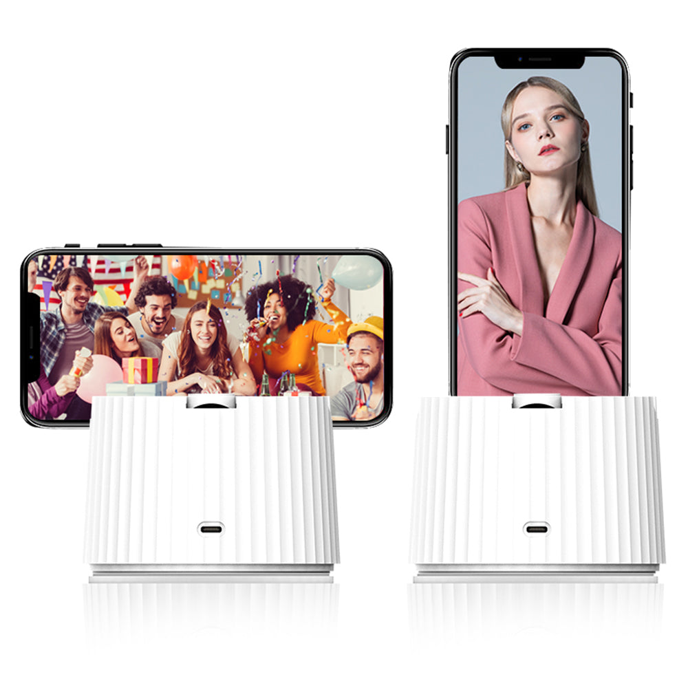 ELEBEST Y8 360-Degree Rotation Auto Face Tracking Phone Holder Smart Motion Movement Control Automatic Rotary Phone Desktop Stand for Video Recording Live Streaming