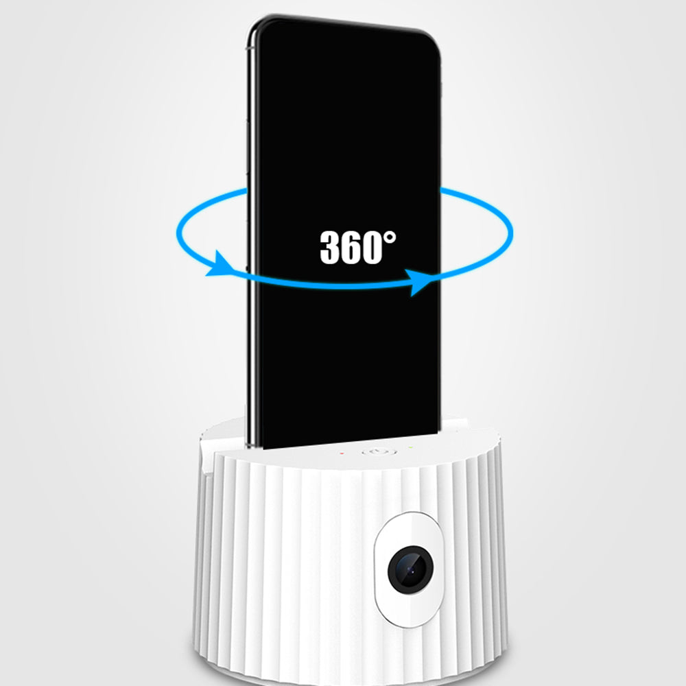 ELEBEST Y8 360-Degree Rotation Auto Face Tracking Phone Holder Smart Motion Movement Control Automatic Rotary Phone Desktop Stand for Video Recording Live Streaming